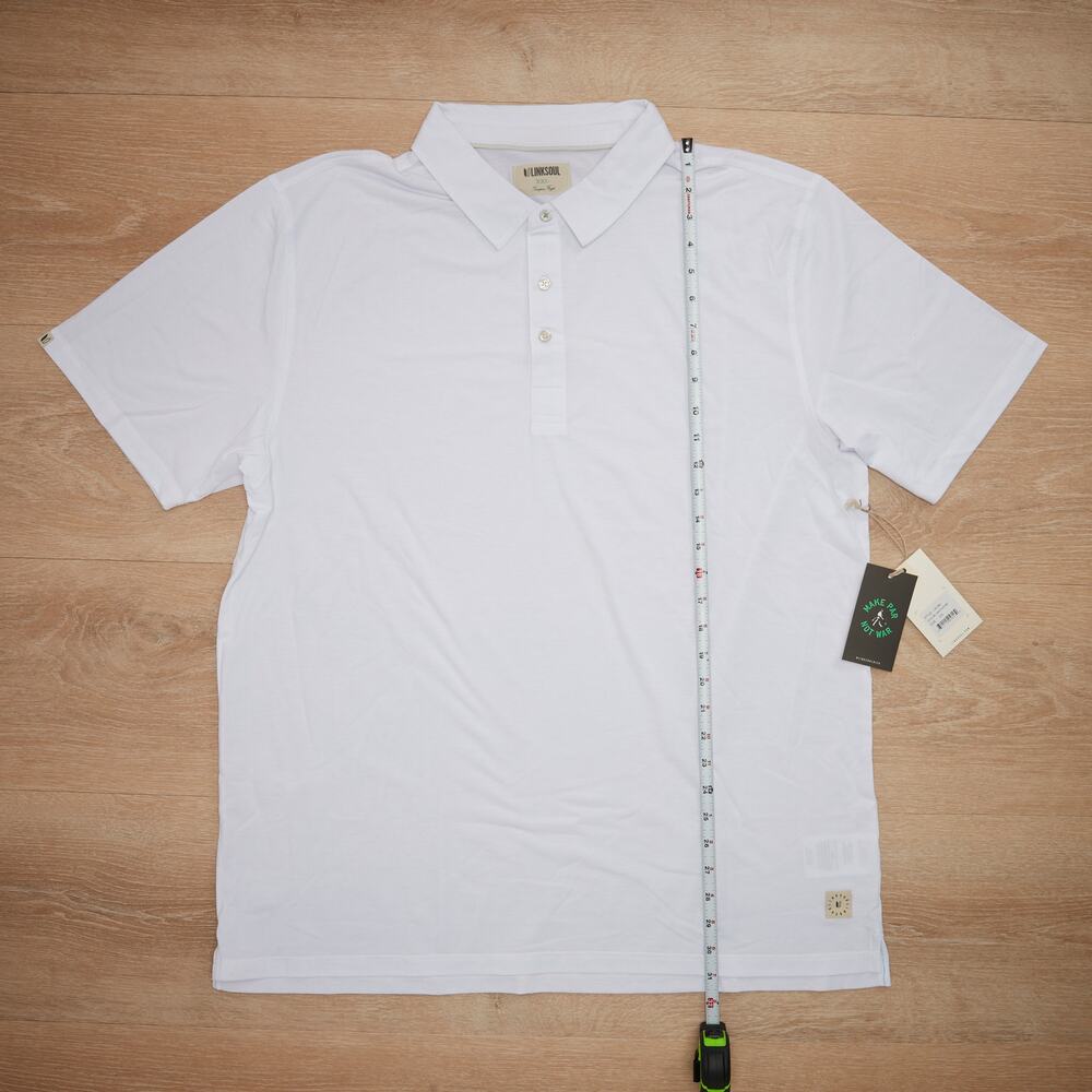 Linksoul Men's Delray White Polo - Size XXL - Picture 5 of 6